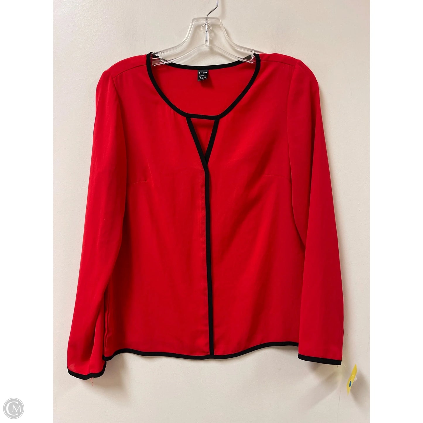 Top Long Sleeve By Shein In Red, Size: S