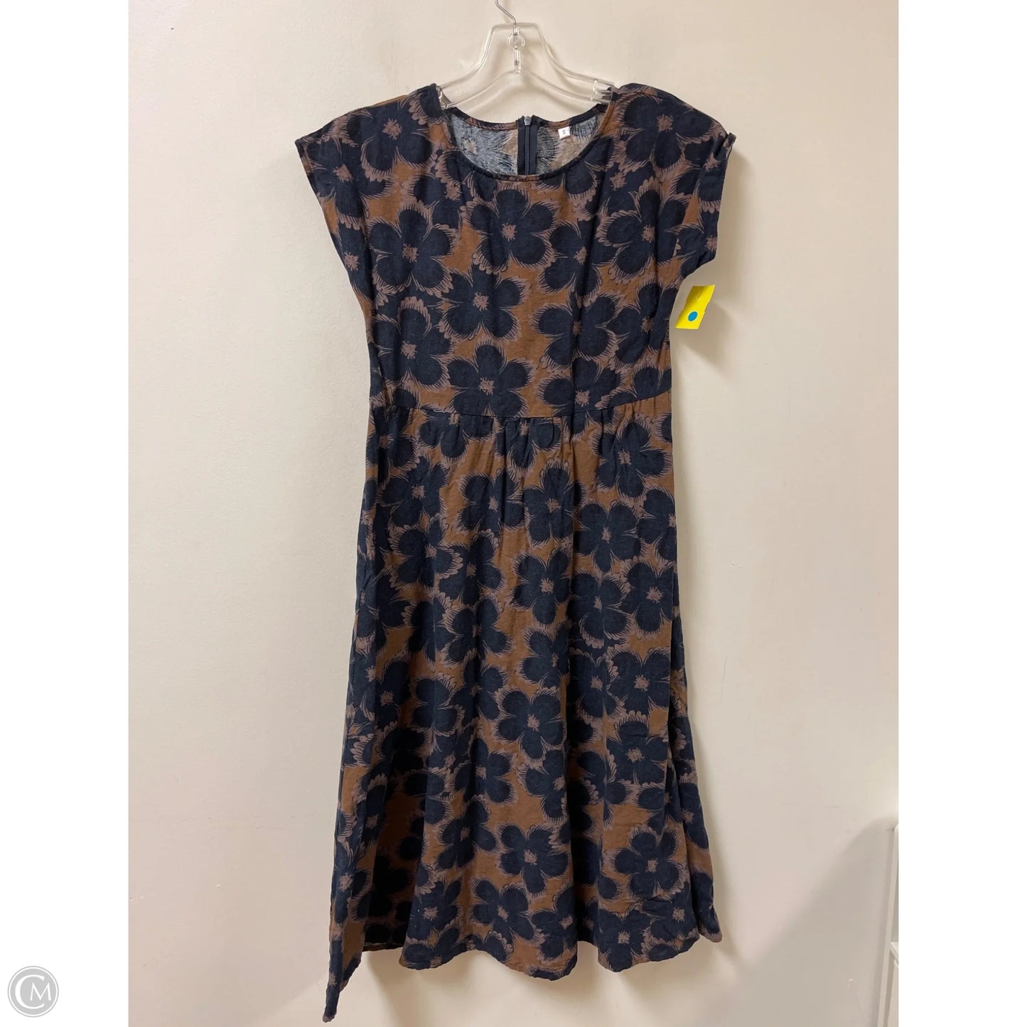 Dress Casual Midi By Clothes Mentor In Black & Brown, Size: S