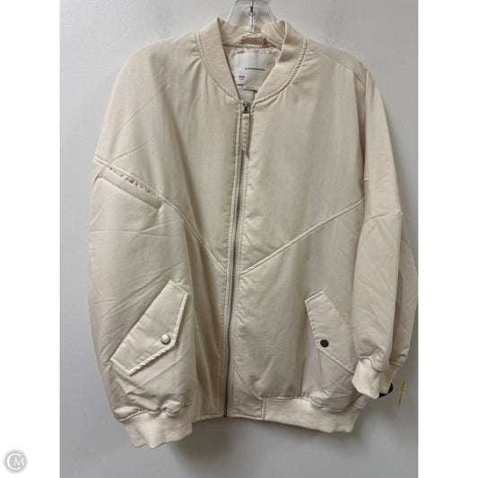 Jacket Moto By Anthropologie In Cream, Size: Sp