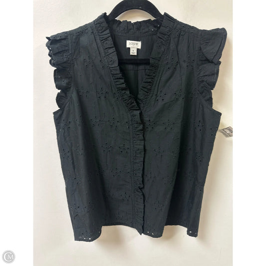 Top Sleeveless By J. Crew In Black, Size: S
