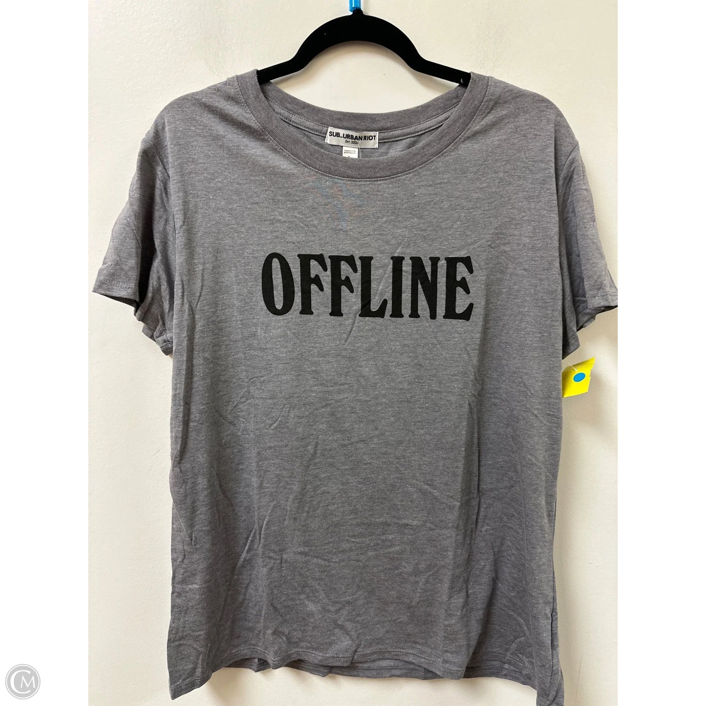 Top Short Sleeve By Clothes Mentor In Grey, Size: L