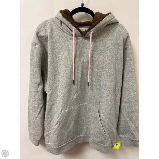 Sweatshirt Hoodie By Clothes Mentor In Grey, Size: 1x