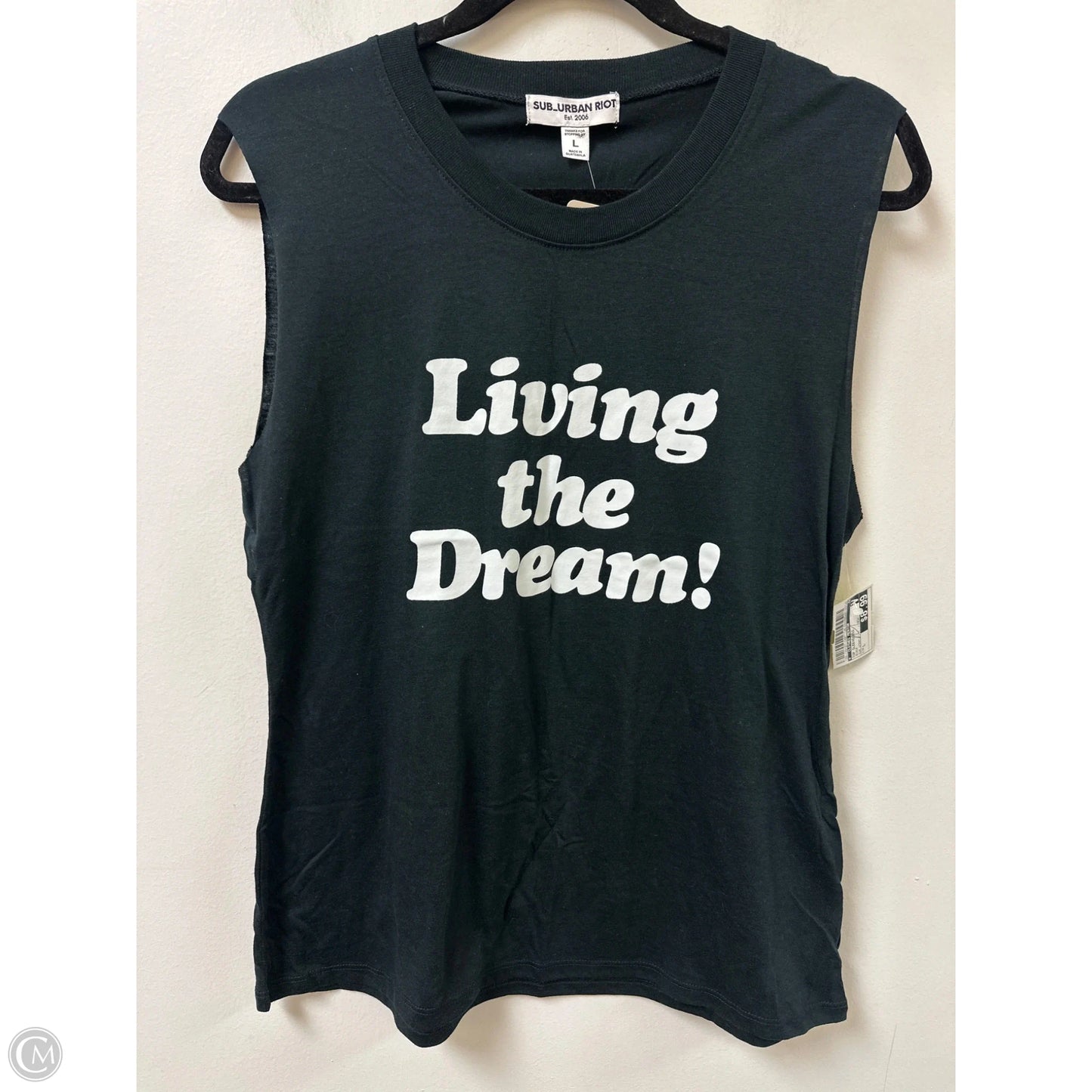 Top Sleeveless By Clothes Mentor In Black, Size: L