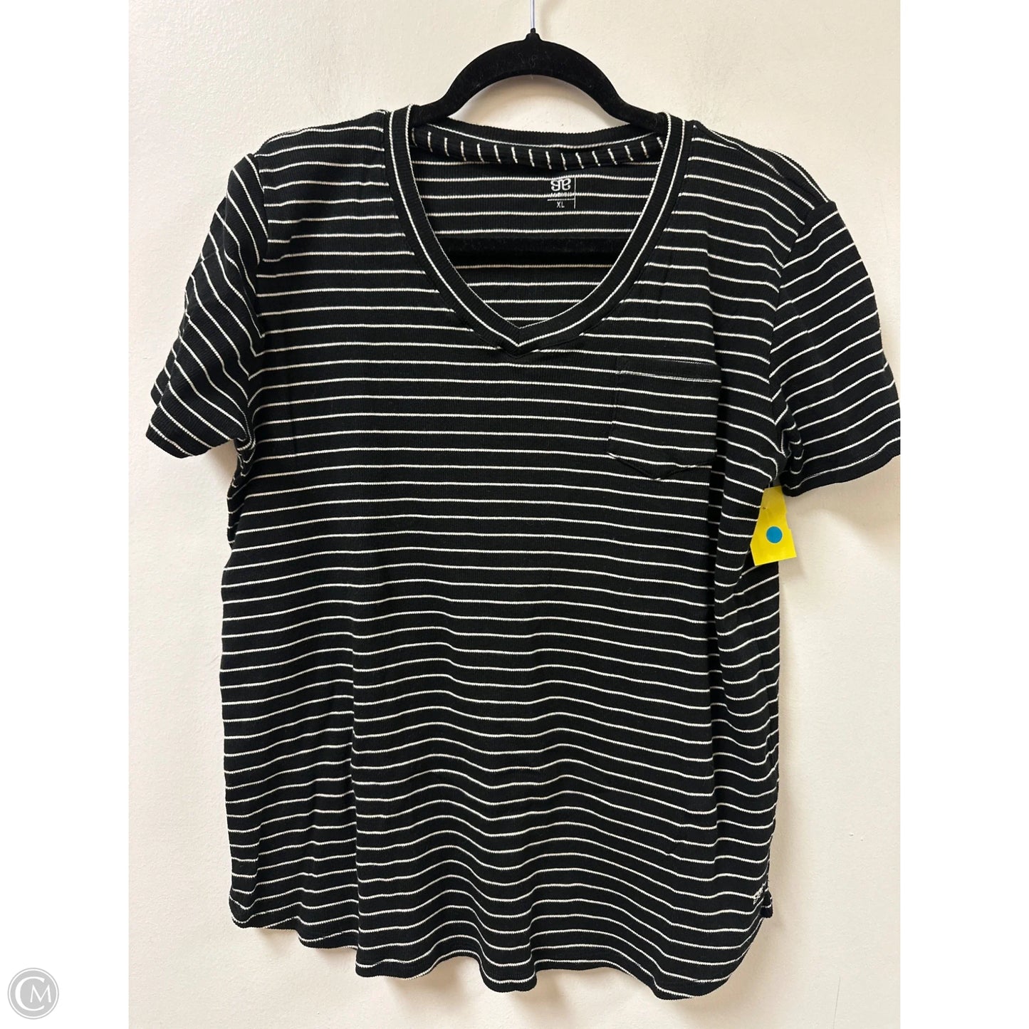 Top Short Sleeve By Albion In Striped Pattern, Size: Xl