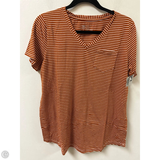 Top Short Sleeve By Albion In Striped Pattern, Size: Xl