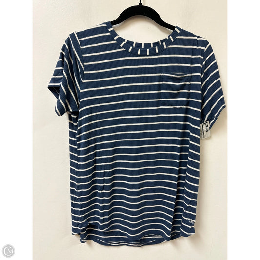 Top Short Sleeve By Albion In Striped Pattern, Size: L