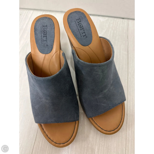 Sandals Heels Block By Born In Blue Denim, Size: 8