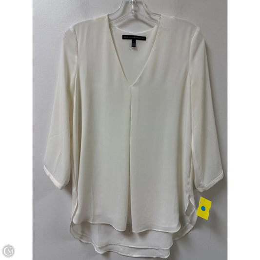 Top Long Sleeve By White House Black Market In Cream, Size: S
