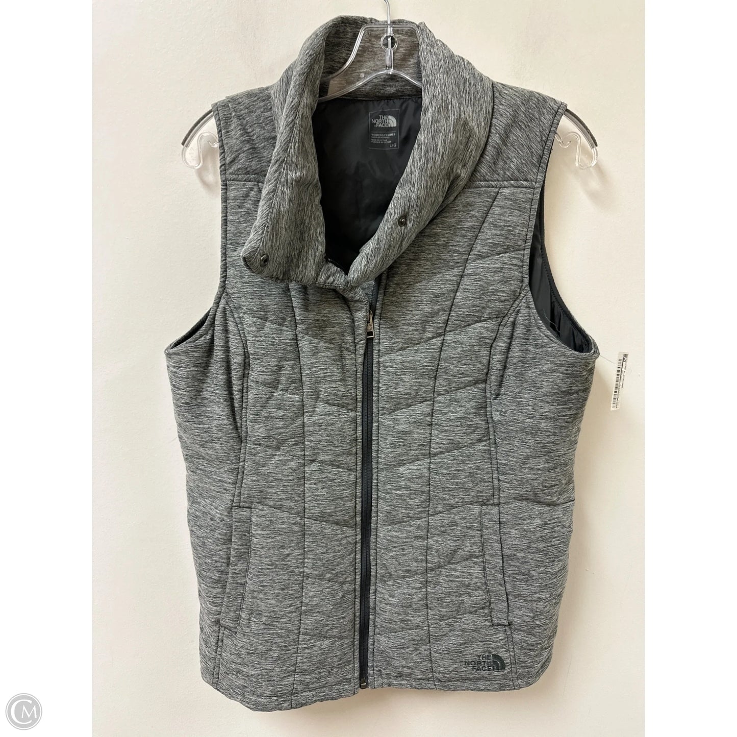 Vest Puffer & Quilted By The North Face In Grey, Size: L