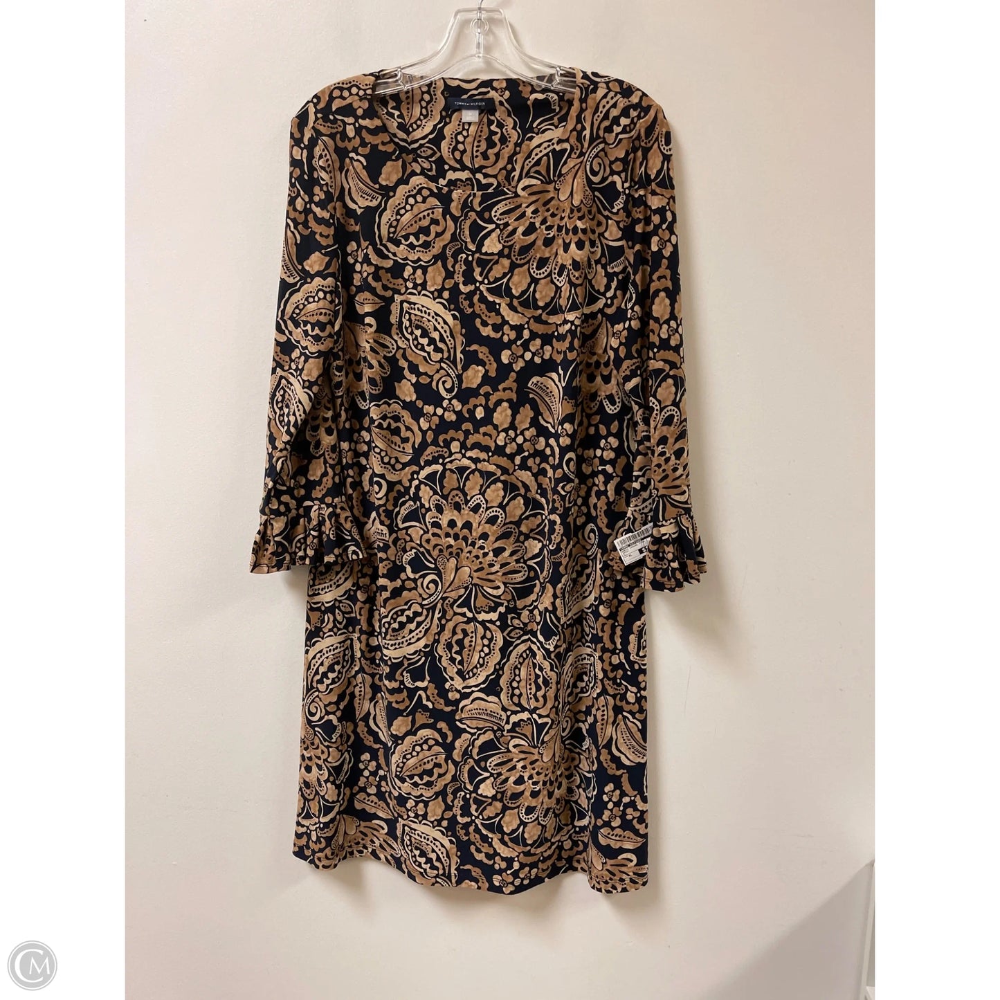 Dress Casual Midi By Tommy Hilfiger In Brown, Size: Xl
