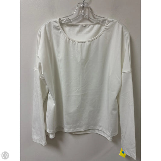 Top Long Sleeve Basic By Clothes Mentor In White, Size: L