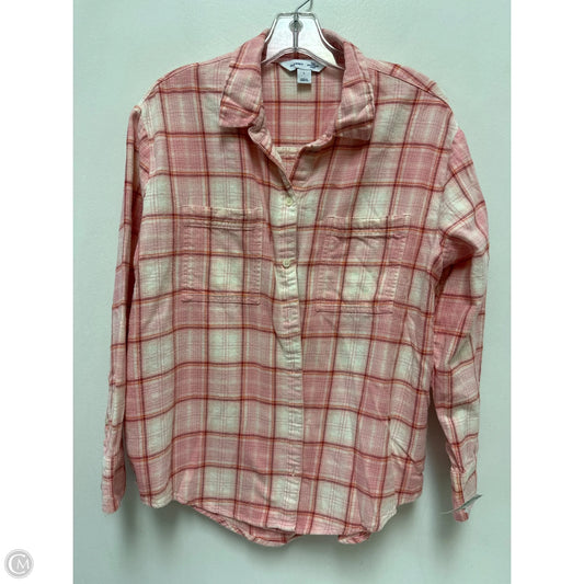 Blouse Long Sleeve By Old Navy In Pink, Size: L