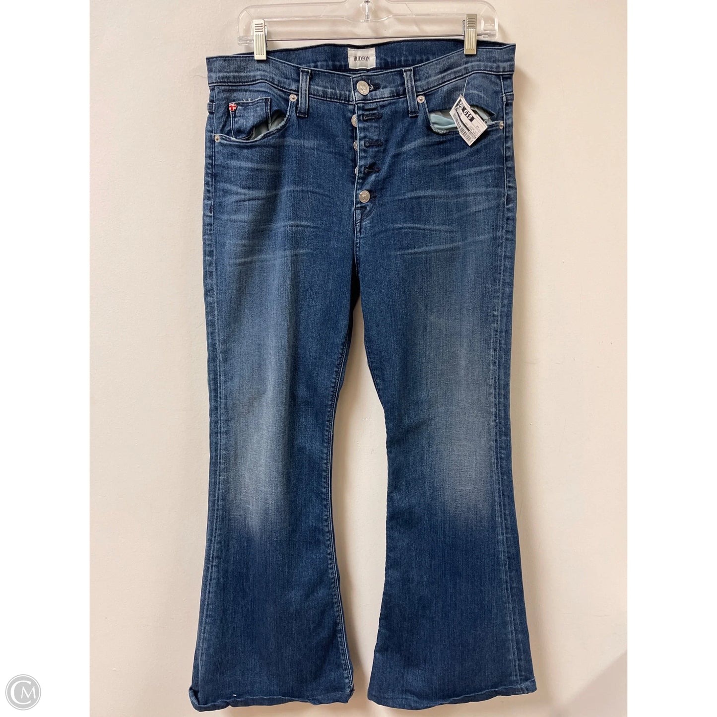 Jeans Boot Cut By Hudson In Blue Denim, Size: 12