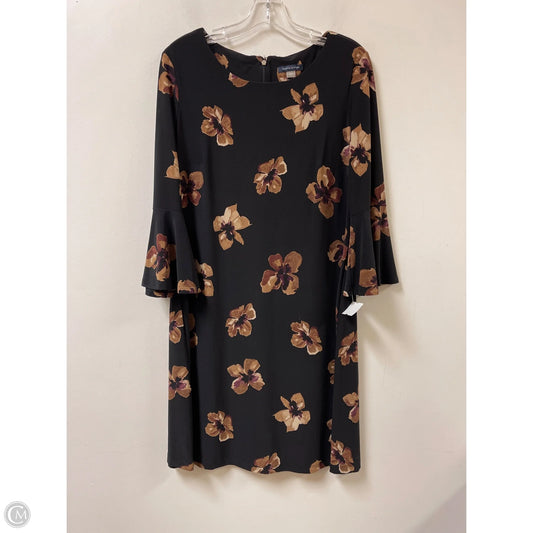 Dress Casual Midi By Tommy Hilfiger In Black & Brown, Size: L