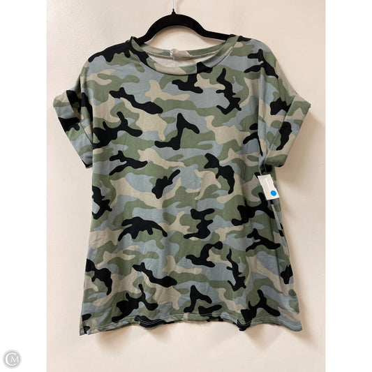 Top Short Sleeve By Clothes Mentor In Camouflage Print, Size: M