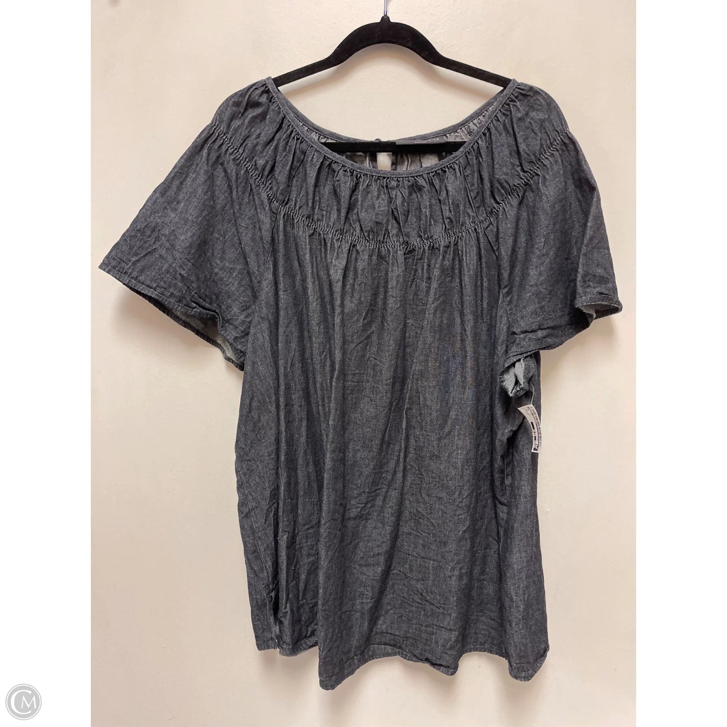 Top Short Sleeve By Lane Bryant In Grey, Size: 2x