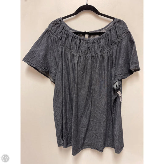 Top Short Sleeve By Lane Bryant In Grey, Size: 2x