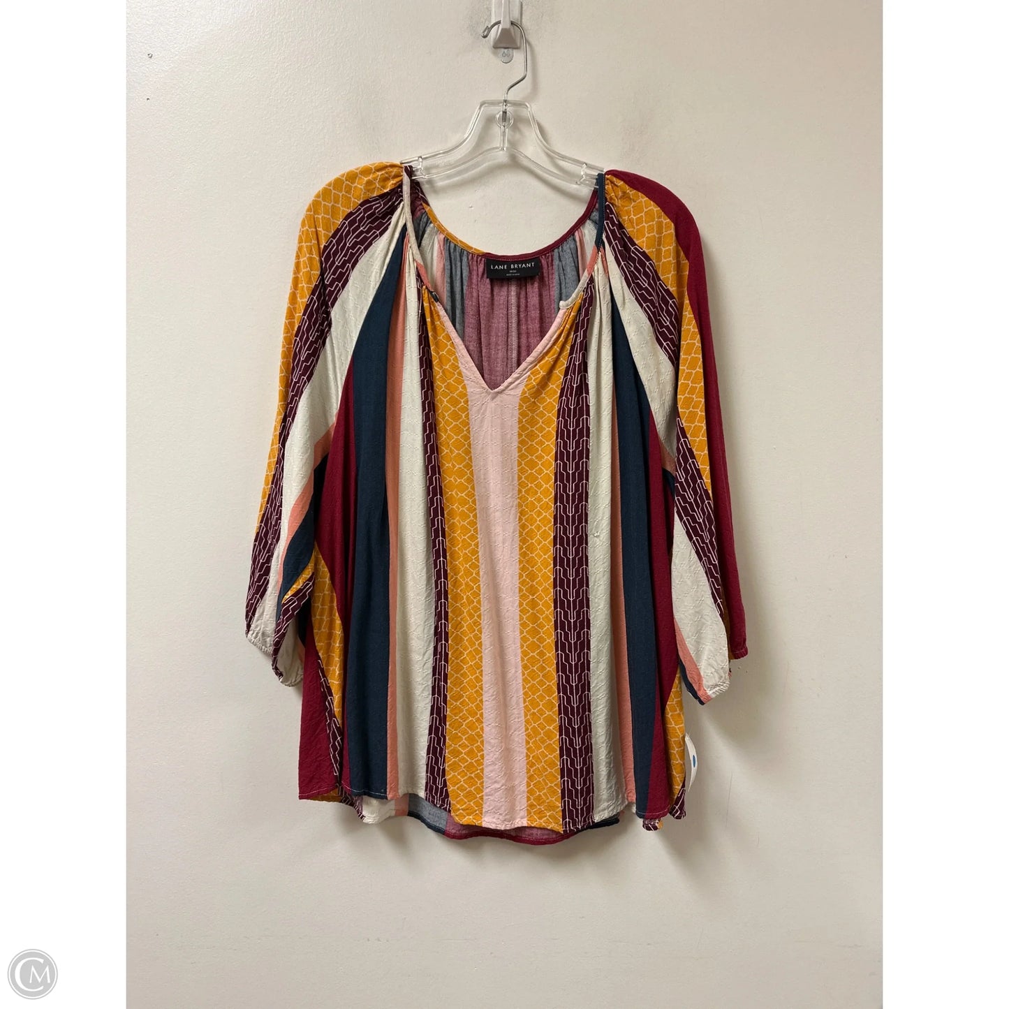 Top Long Sleeve By Lane Bryant In Striped Pattern, Size: 2x