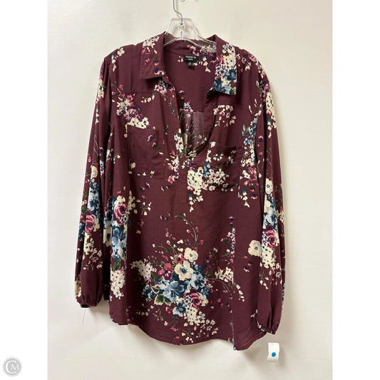 Top Long Sleeve By Torrid In Floral Print, Size: 3x