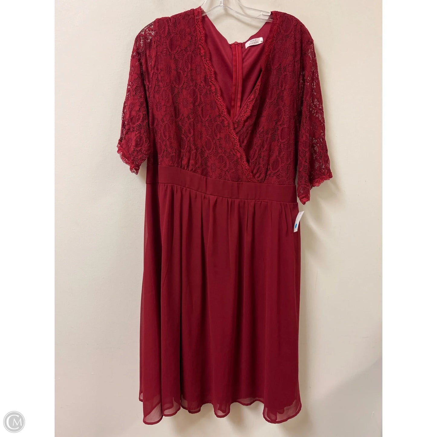 Dress Party Midi By Clothes Mentor In Red, Size: 2x