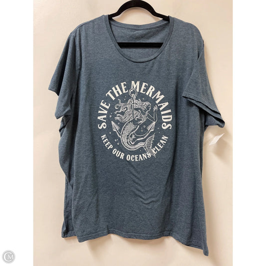 Top Short Sleeve By Clothes Mentor In Navy, Size: 2x