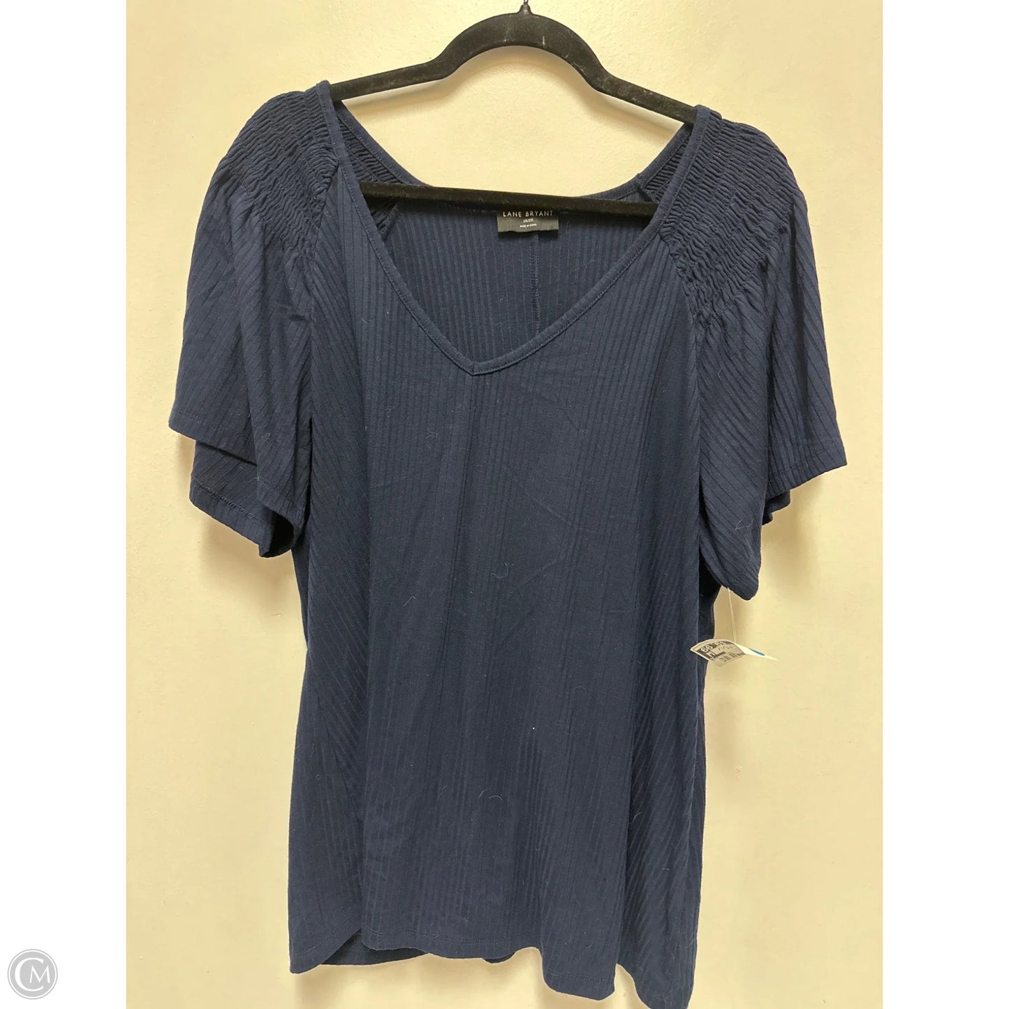 Top Short Sleeve By Lane Bryant In Navy, Size: 2x