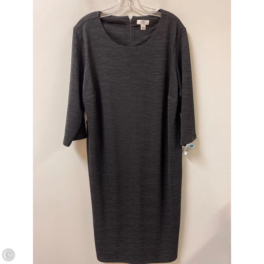 Dress Casual Midi By Cato In Black, Size: 2x