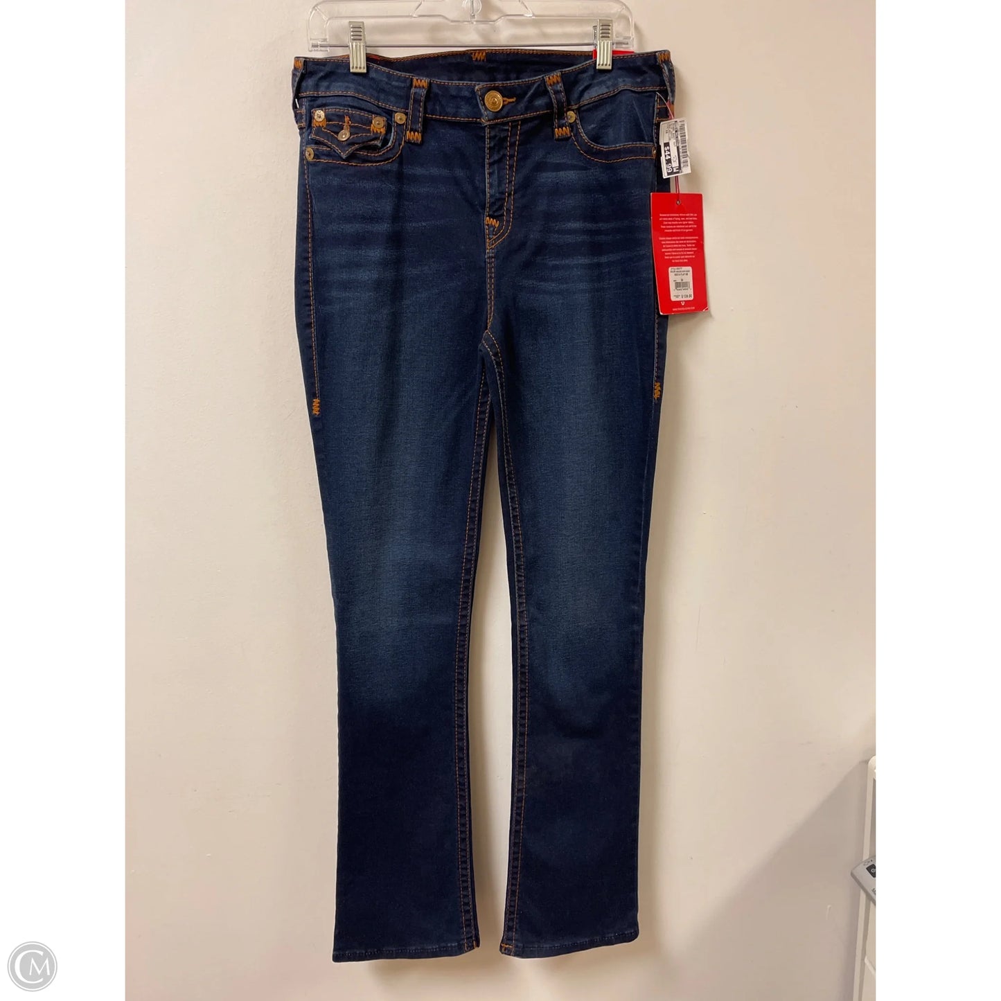 Jeans Boot Cut By True Religion In Blue Denim, Size: 18