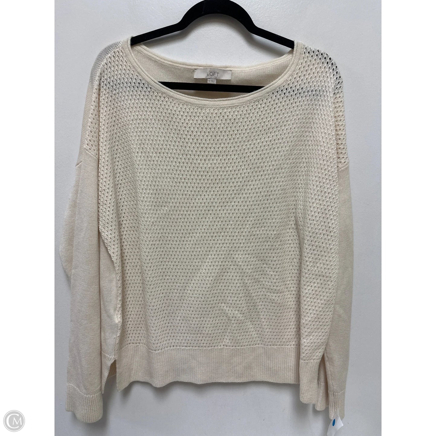 Sweater By Loft In Cream, Size: Xl