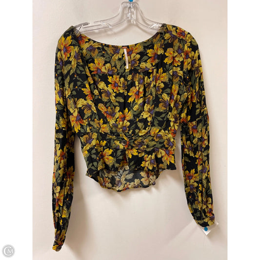 Top Long Sleeve By Free People In Floral Print, Size: S