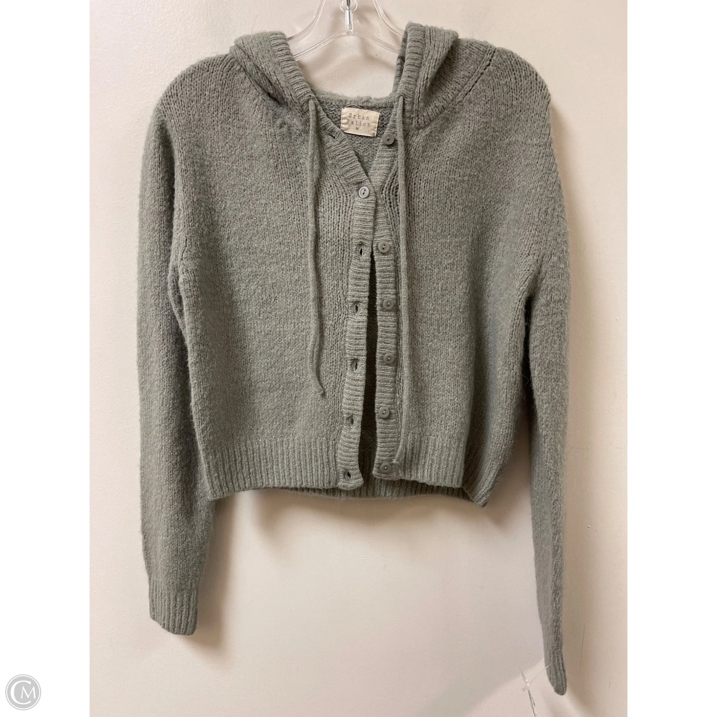 Sweater Cardigan By Clothes Mentor In Grey, Size: M