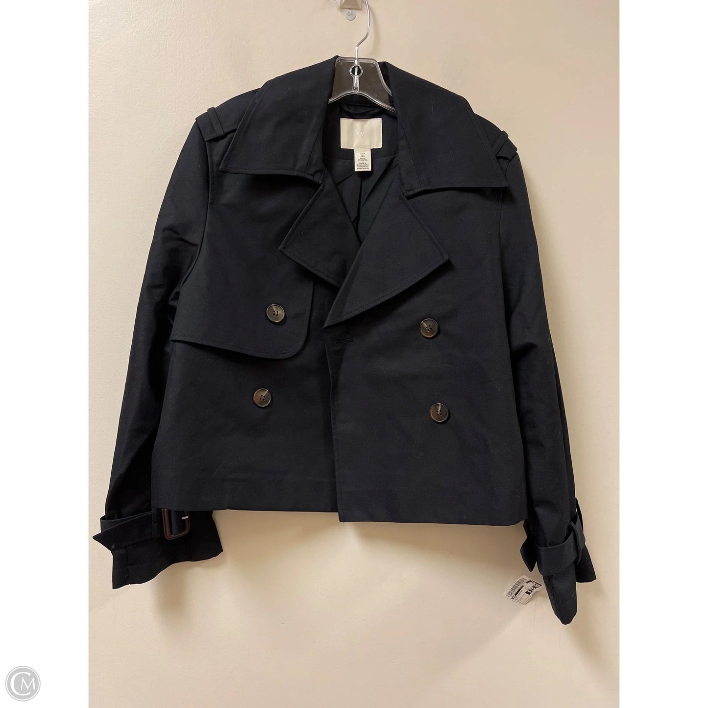 Coat Peacoat By H&m In Black, Size: S