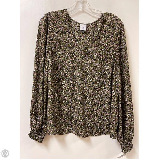Top Long Sleeve By Cabi In Floral Print, Size: M