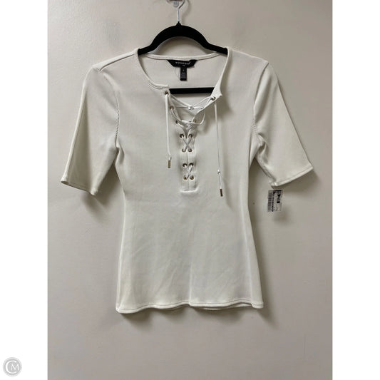 Top Short Sleeve By White House Black Market In White, Size: S