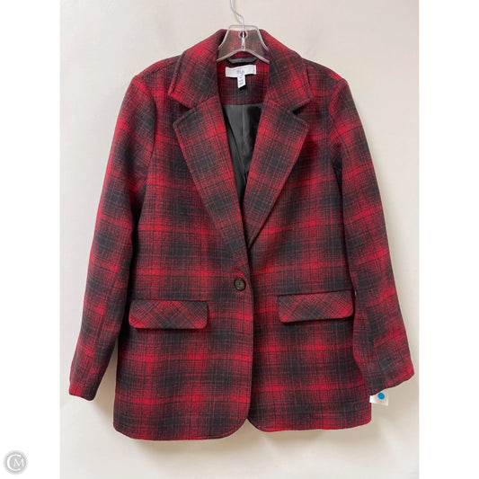 Blazer By Clothes Mentor In Blue & Red, Size: Sp