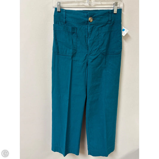 Pants Cropped By Maeve In Teal, Size: 2