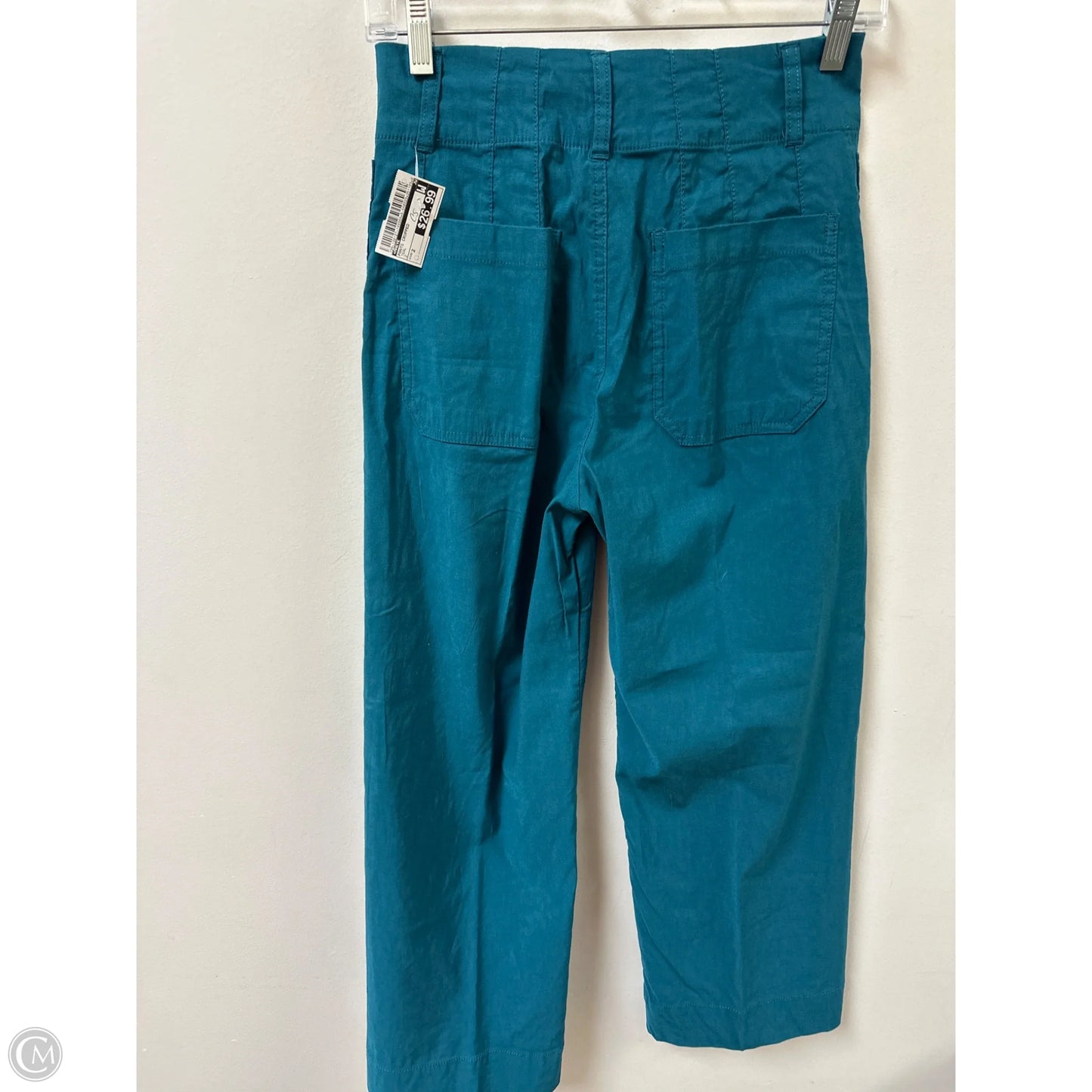 Pants Cropped By Maeve In Teal, Size: 2