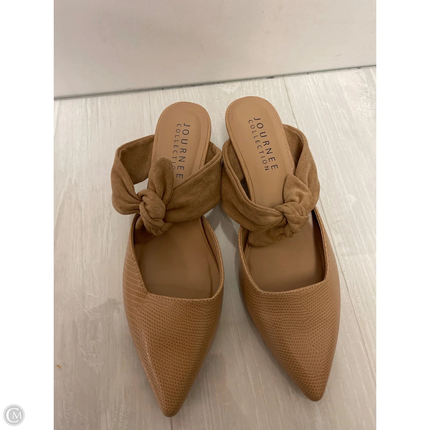 Shoes Heels Block By Journee In Tan, Size: 10