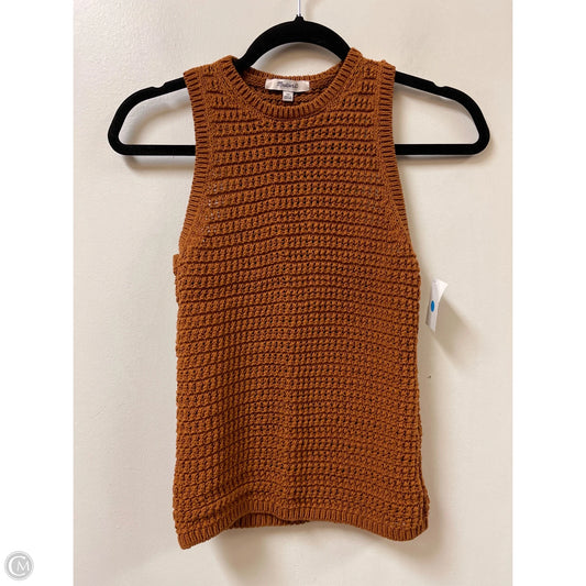Top Sleeveless By Madewell In Brown, Size: Xs
