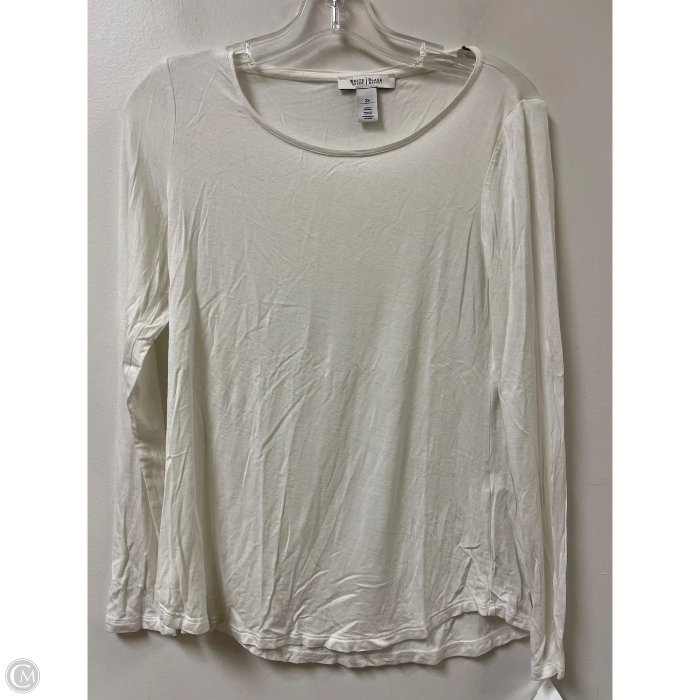 Top Long Sleeve Basic By White House Black Market In White, Size: Xs