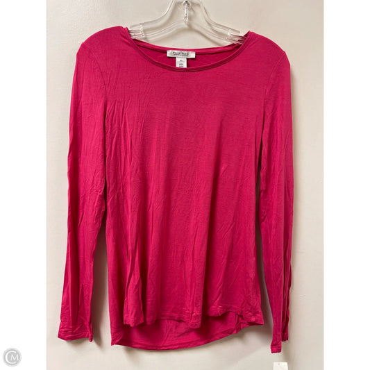 Top Long Sleeve Basic By White House Black Market In Pink, Size: Xs