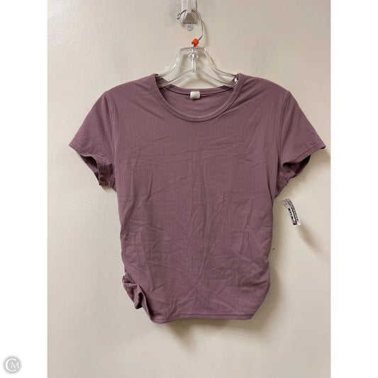Athletic Top Short Sleeve By Lululemon In Purple, Size: 10