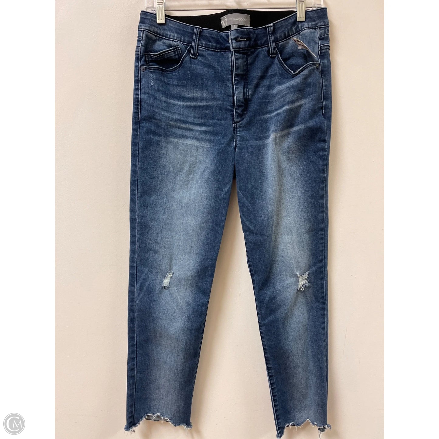 Jeans Cropped By Wit & Wisdom In Blue Denim, Size: 8