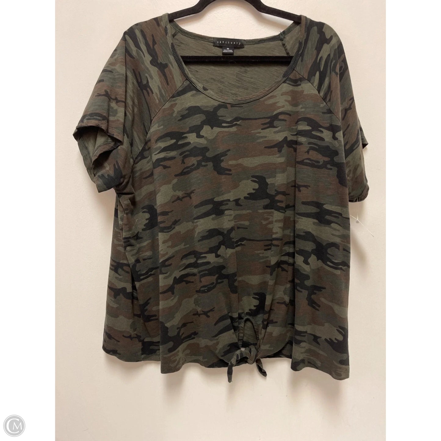 Top Short Sleeve By Sanctuary In Camouflage Print, Size: 3x