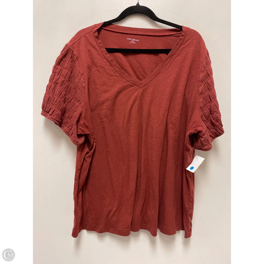 Top Short Sleeve By Lane Bryant In Orange, Size: 4x