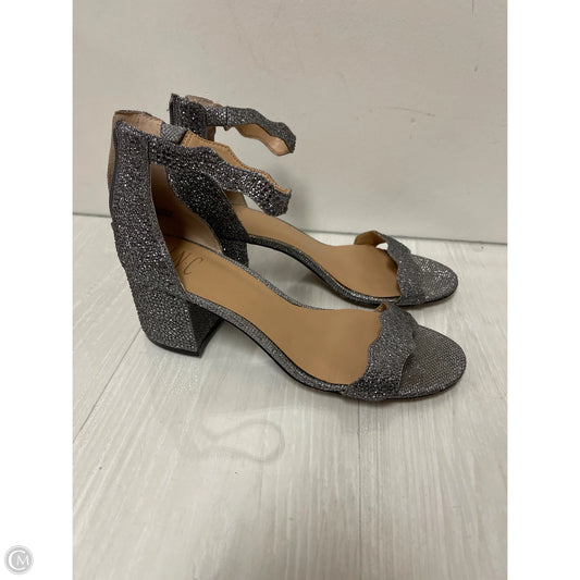 Sandals Heels Block By Inc In Silver, Size: 9