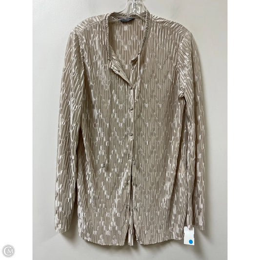 Blouse Long Sleeve By Clothes Mentor In Cream, Size: L