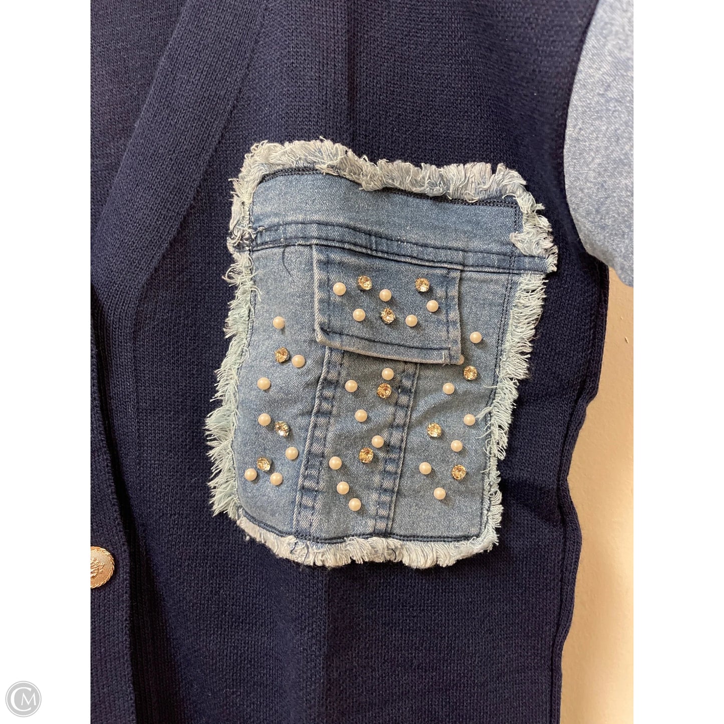 Sweater Cardigan By Clothes Mentor In Navy, Size: Xl