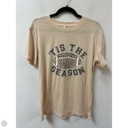 Top Short Sleeve By Clothes Mentor In Cream, Size: M