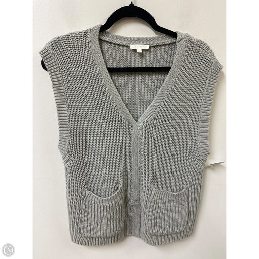 Vest Sweater By Clothes Mentor In Grey, Size: M